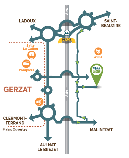 plan d'accès Biau Jardin